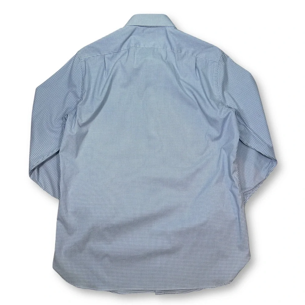 J.Crew Ludlow Dress Shirt‎ Classic Fit Gingham Checkered Blue Size 16/33